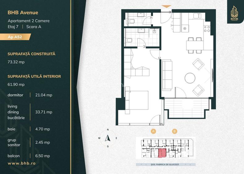 Apartament cu 2 camere de închiriat | BHB | Floreasca - 1