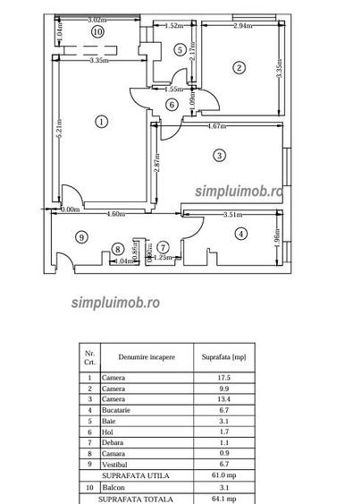 Mobilat urilat 3 camere Colentina - 1