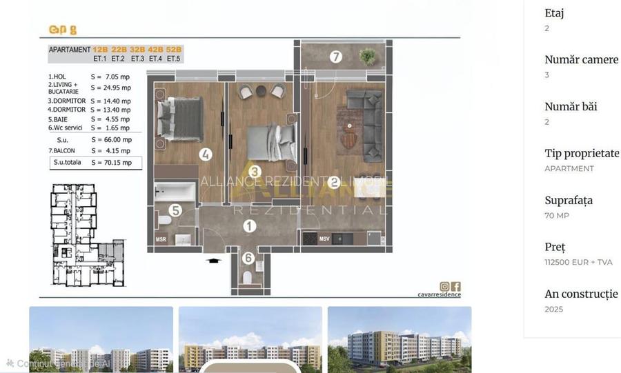 Ap. 3 cam decomandat 70 mp Finalizat - 10