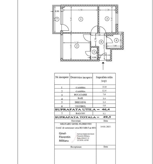 Giurgiului – Drumul Gazarului – Apartament 2 camere – Comision 0% - 94.000 EUR - 11