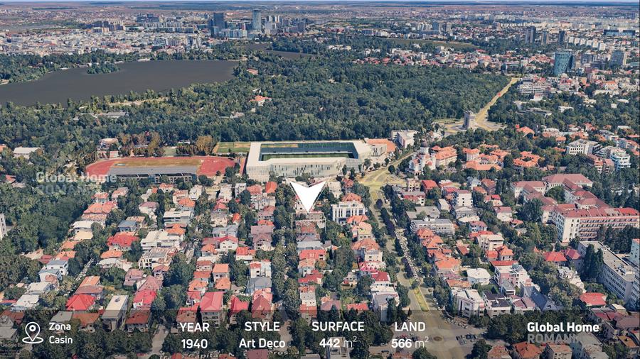 Interbelic Art Deco Villa 440 sqm + Land 566 sqm • Zona Domenii - Casin - 1 Mai