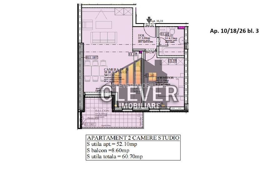 Studio 2 cam spatios 61 mp total, Comision 0% - zona Pallady - 1