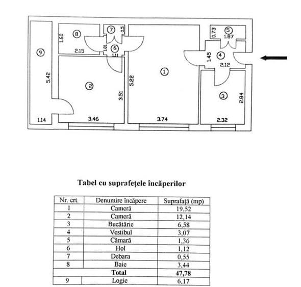 Apartament 2 Camere Semidecomandat Straduintei - 10