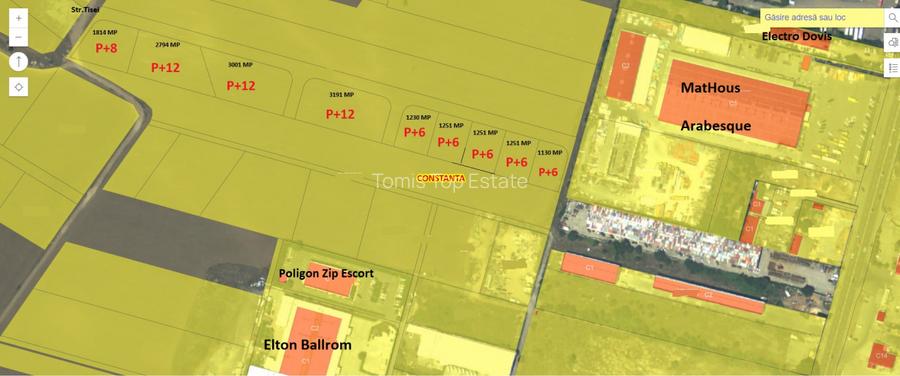 Teren de vanzare Constanta cu PUZ , str.Tisei , P+12 , in spate la Arabesque - 3