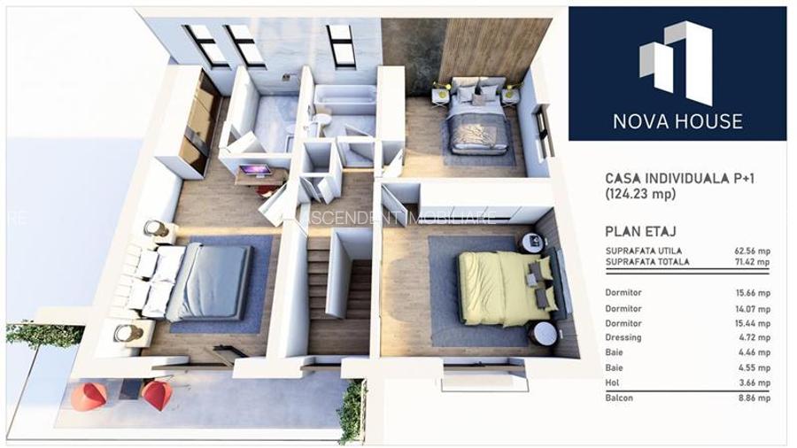 Descopera eleganta unui nou inceput: Casa la cheie in Nova Residence Sanpetru, B - 14