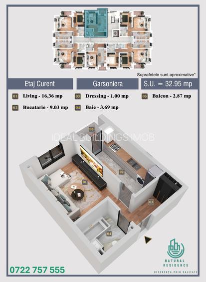 Garsoniera - Decomandata - Militari Residence - 8