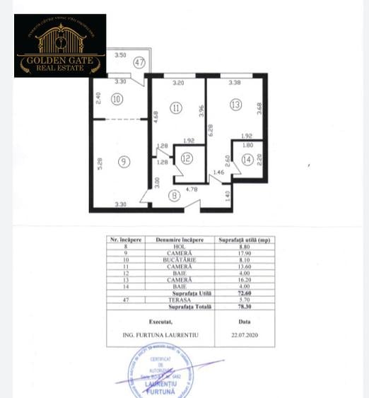COMISION 0% 3 Camere Bragadiru-Safirului Centrala Balcon AC - 12