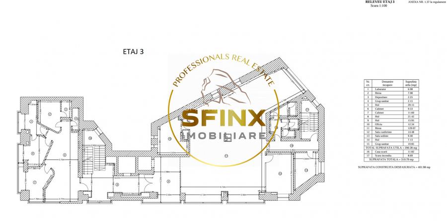 INCHIRIATA-Cladire S-P-5E+TERASA-UNIRII-2305mp-2 minute metrou UNIRII - 6