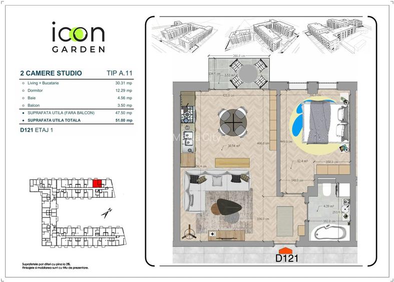 Apartament 2 camere - ICON Garden - zona Mihai Bravu - 7