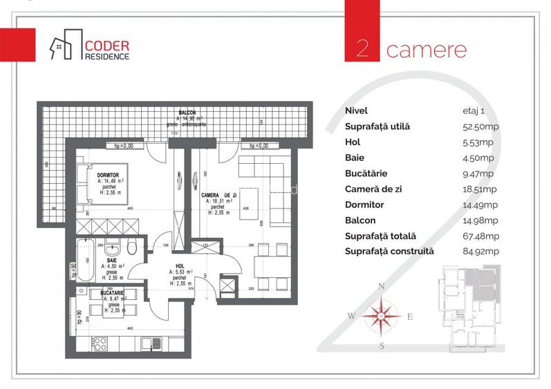 Apartament 2 Camere în vilă Terasa 15m2  Coder Residence 3 - "Oaza ta Urbană" - 1