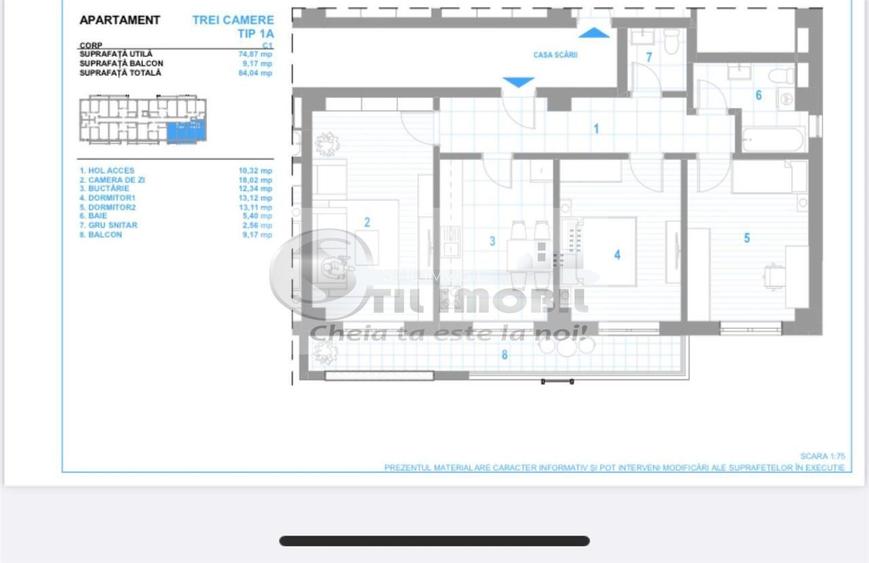 Bloc nou! Ap.3 cam, decomandat,  Bucium-Visan, comision 0% - 128,240 € - 8