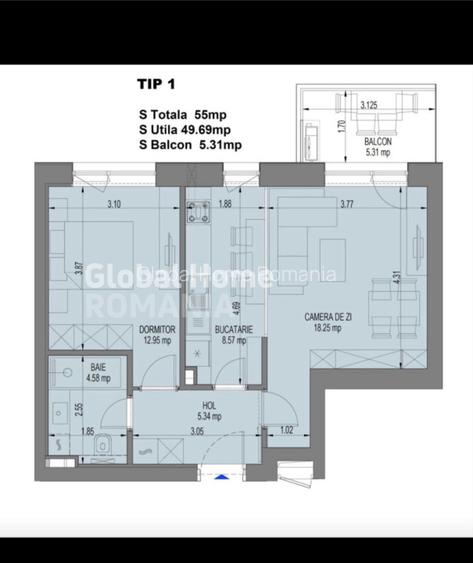 Apartament 2 camere | 55 MP Utili | Nusco City Faza 2 - 3