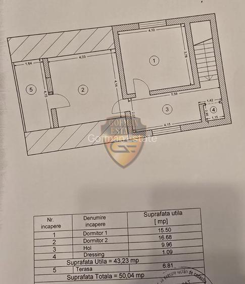 Casa 5 cam P+1+M zona Brătianu 2 parcari teren 148mp SU 205mp SC 267mp gaze tera - 35