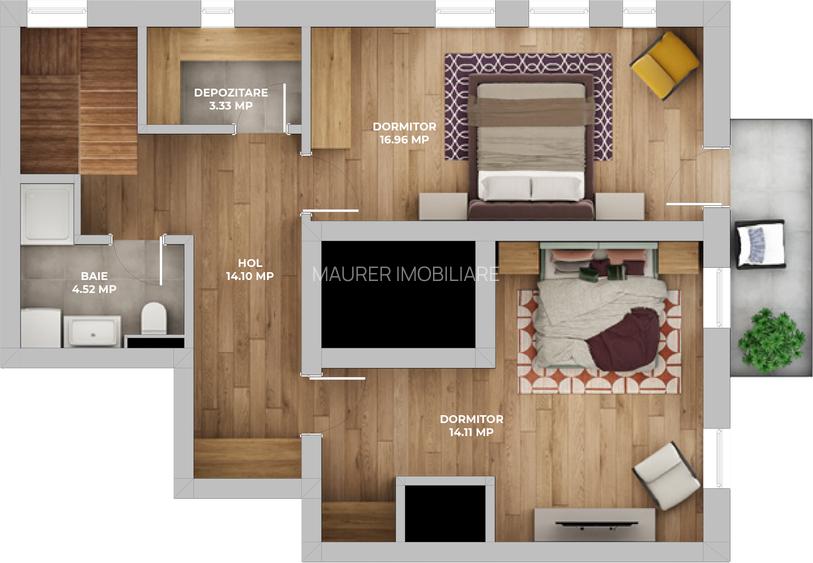 Duplex FINALIZAT cu Terasă de 30 mp in Avantgarden3 Brasov - 3