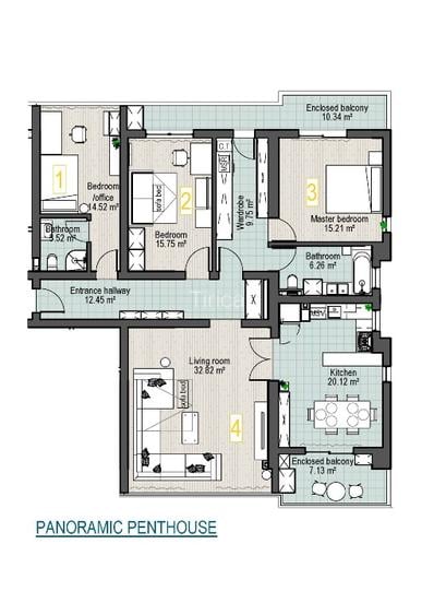 PROPRIETAR | Penthouse 150 mp utili | 4 Camere | 2 Locuri de Parcare  - 16