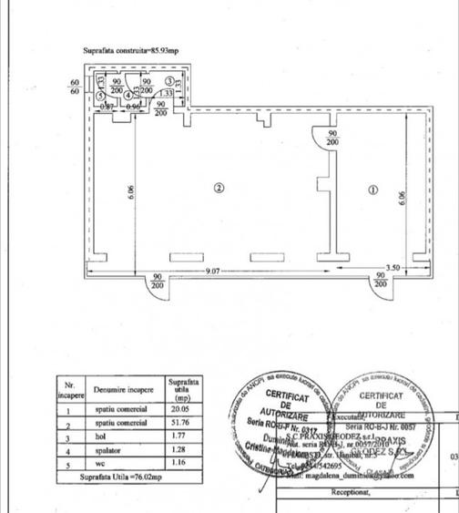 Spatiul Comercial 80 mp, Parter  - 11