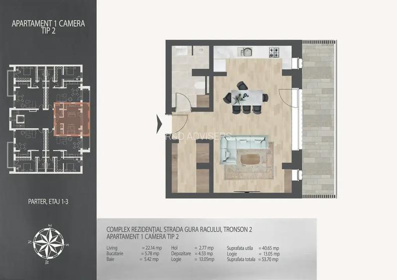Garsoniera 53 mp langa metrou 0% Comision Direct Dezvoltator - 2