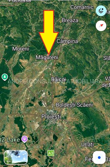 Vanzare teren intravilan 3000 mp, deschidere 28 m cu utilități Măgureni, Prahova - 3