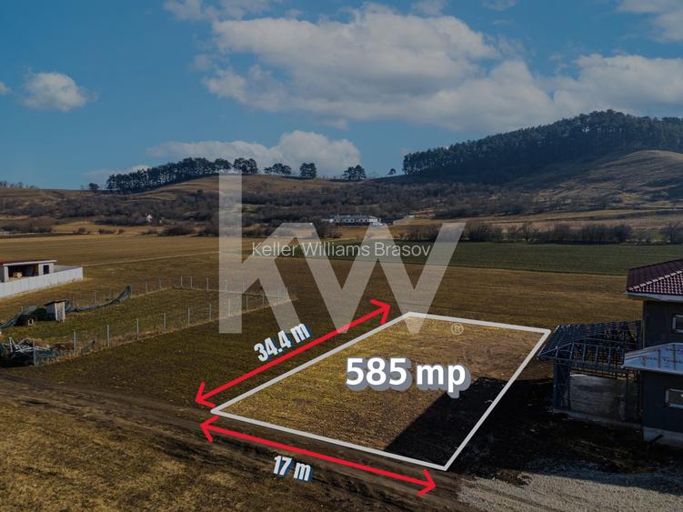 Teren intravilan 585mp Sânpetru, panoramă Lempes si padure, Comision 0% - 2