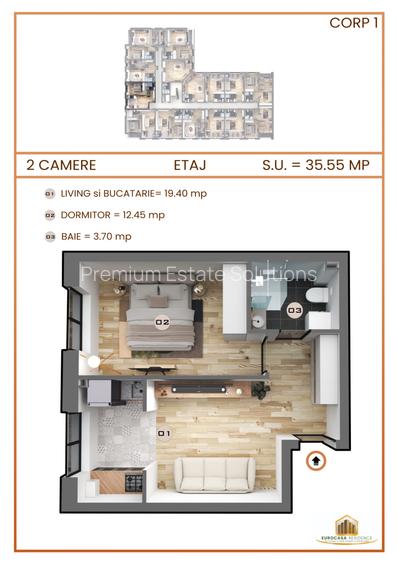 APARTAMNT 2 CAMERE DE VANZARE-TVA INCLUS-COMISION 0%-MILITARI-DEZVOLTATOR - 2