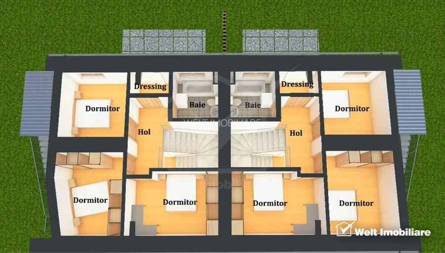 Duplex 4 camere, Iris, strada linistita, zona Auchan - 15