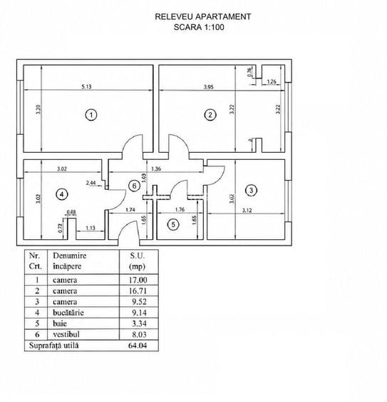 Apartament de 3 camere, decomandat, zona Politehnica - 1