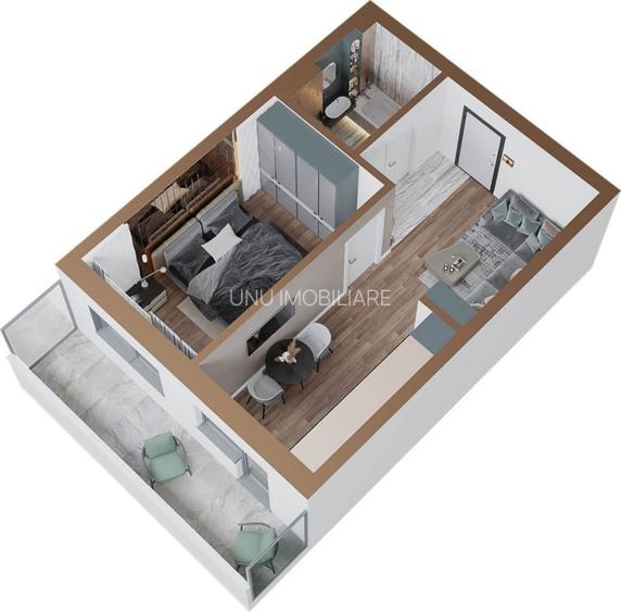 Apartament 1 camera Etaj 1 Comision 0% - 7