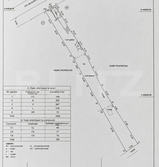 Teren 1400 mp, deschidere la drum asfaltat, zona Malu Mare