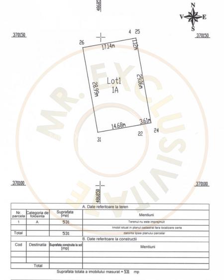 Teren 500 mp intravilan Smeura Stoenari - 4 loturi - 4