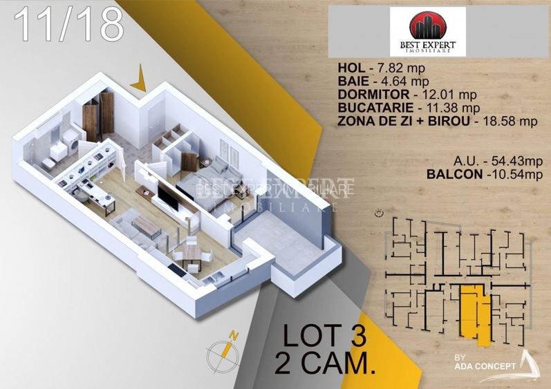 2 Camere Direct Dezvoltator Incalzire Pardoseala - 4