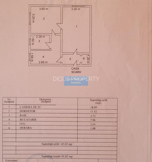 Apartament 2 camere, central, parter – Giurgiu - 1