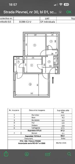 Apartament 2 camere decom zona C5 Et 1 Tulcea - 6