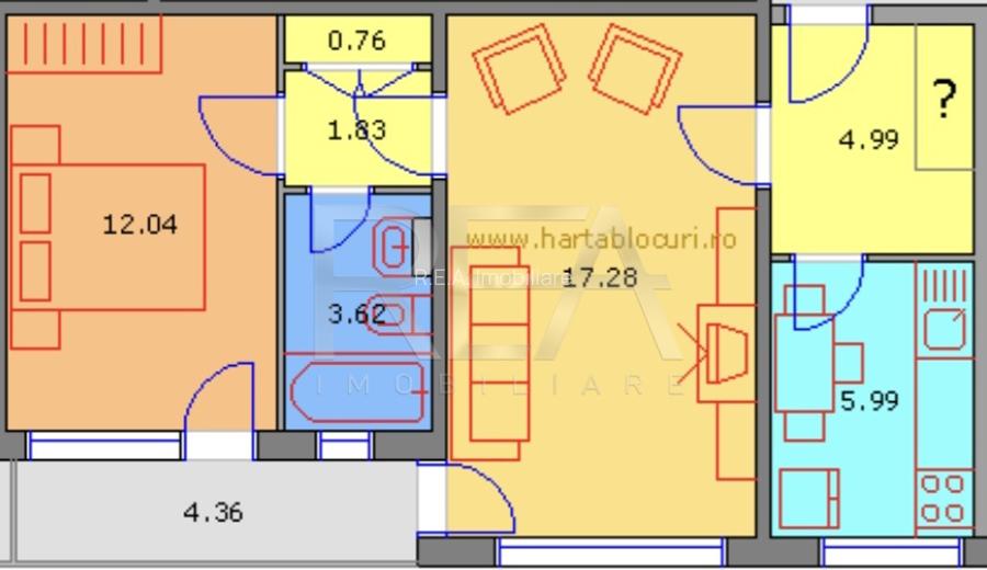 2 camere, 5/8, anvelopat, 53mp-Drumul Taberei - 9