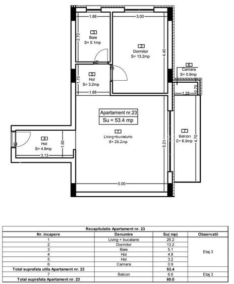 Ap 23 Teilor Residence - 2 camere - 1