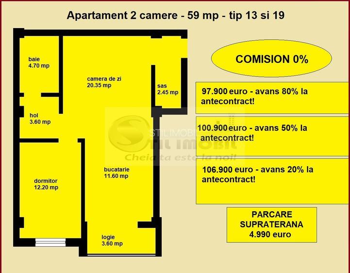 Apartament 2 camere nou de vanzare in Iasi Valea Lupului, bloc nou - 2