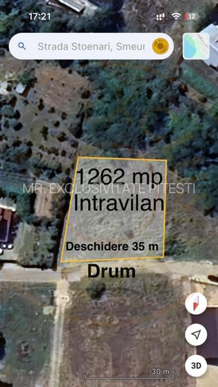 Teren 1262 m2 intravilan sau parcelat Smeura Stoenari Arges - 3