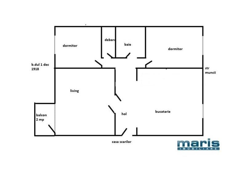 Apartament 3 camere zona Tudor etaj 6 din 8 - 6
