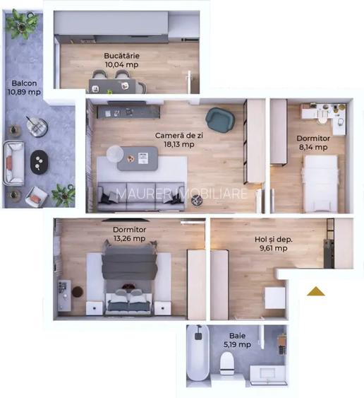 Apartament 3 camere de tip Duplex - 2