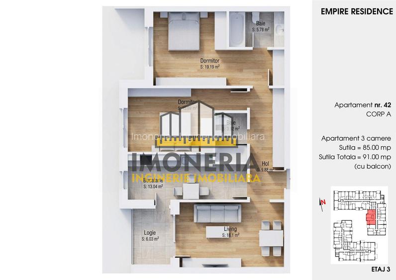 Empire Residence Tornadei 2 – Comision 0% – 3 camere spațioase, imobil premium - 8