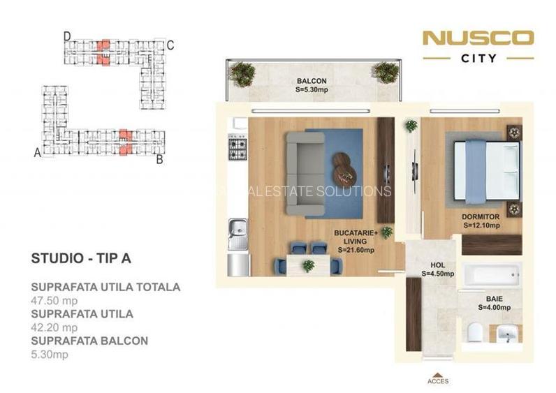 Apartament 2 camere Pipera II Mobilat, Utilat - 12