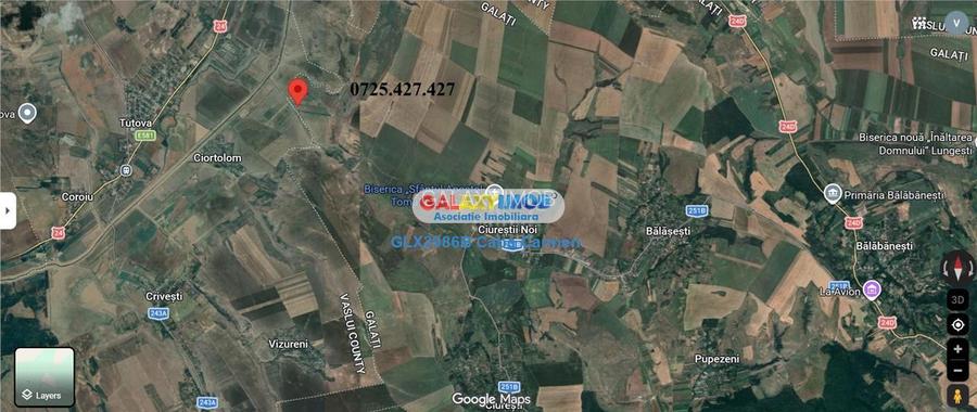 De vanzare teren agricol, extravilan in Loc. Balasesti, Jud. Galati - 3