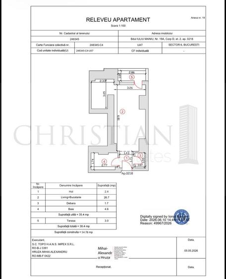 Garsonieră Finisată 39 mp - Smart Residence Lujerului Faza 2
