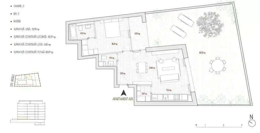 Apartament 2 camere, gradina proprie| Finisaje Premium I Metrou Eroilor I - 13
