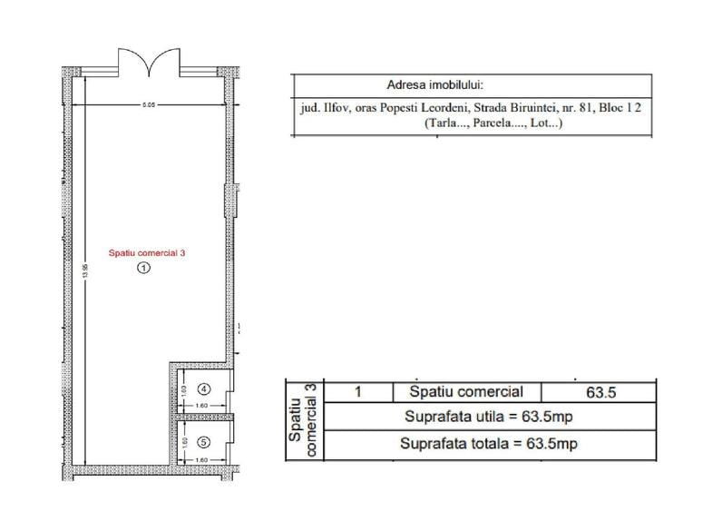 Spațiu Comercial 63,5 mp | Investiție Ideală | 81 Residence