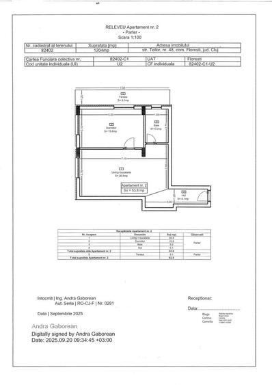 Ap 02 Teilor Residence - 2 camere FINISAT