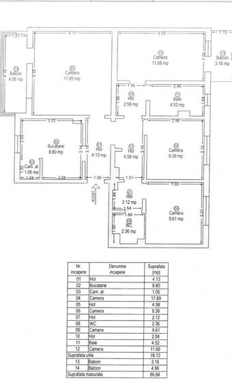 Girocului | 4 Camere | Decomandat | Etaj intermediar |  Centrala proprie - 14