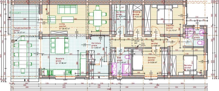 Duplex de vanzare, 4 camere, 110 mp, zona-Unirea