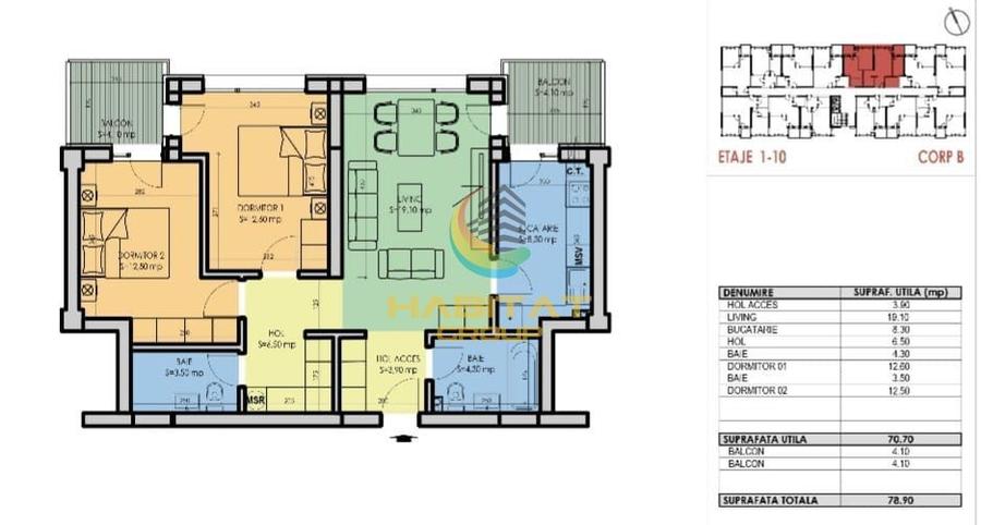 Vânzare Apartament 3 camere Metrou Berceni Popești Leordeni 79 mp