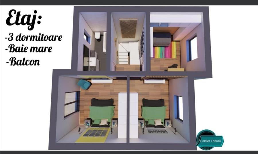 COMISION 0%, CASA 4 CAMERE, 2 BAI, 250 MP, HORPAZ