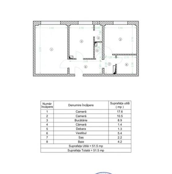 Apartament 2 camere decomandat, 52 mp, ideal locuință sau birou, zona Mega Mall - 6